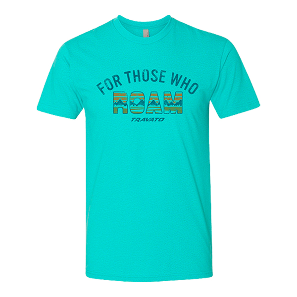 Teal Adventure Tee Product Image on a white background